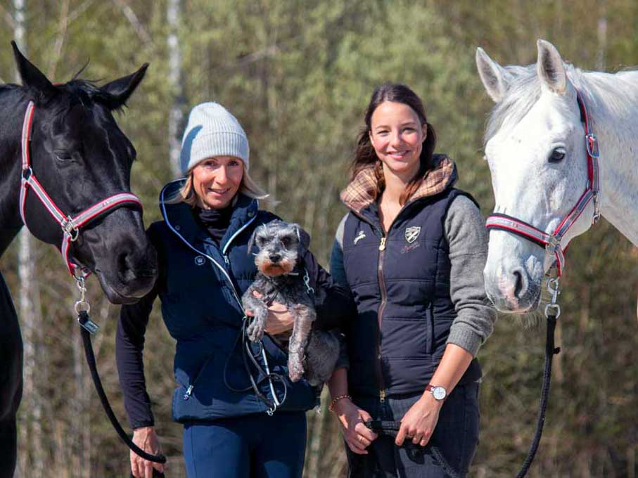 Manuela Luther, Sarah Anke und die Pferde Änni & Semiro